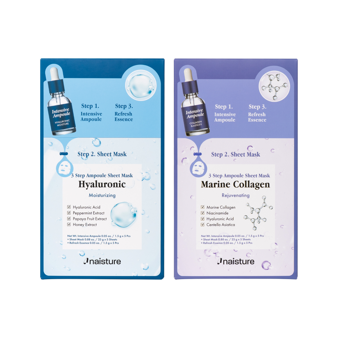 Naisture 3 Step Ampoule Sheet Mask Set (2pc) - Naisture