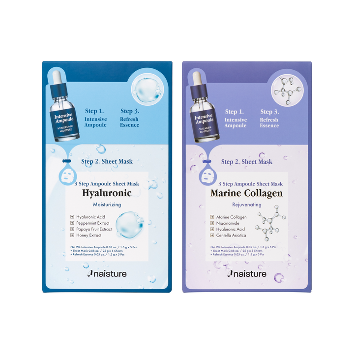 Naisture 3 Step Ampoule Sheet Mask Set (2pc) - Naisture