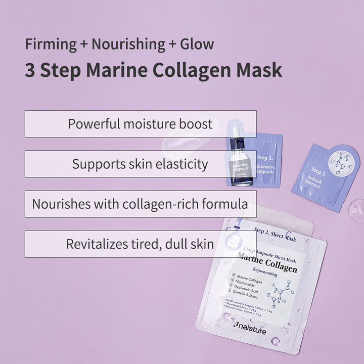 Naisture 3 Step Ampoule Sheet Mask-Marine Collagen