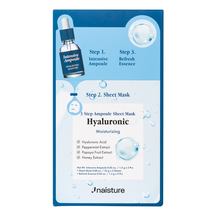 Naisture 3 Step Ampoule Sheet Mask-Hyaluronic