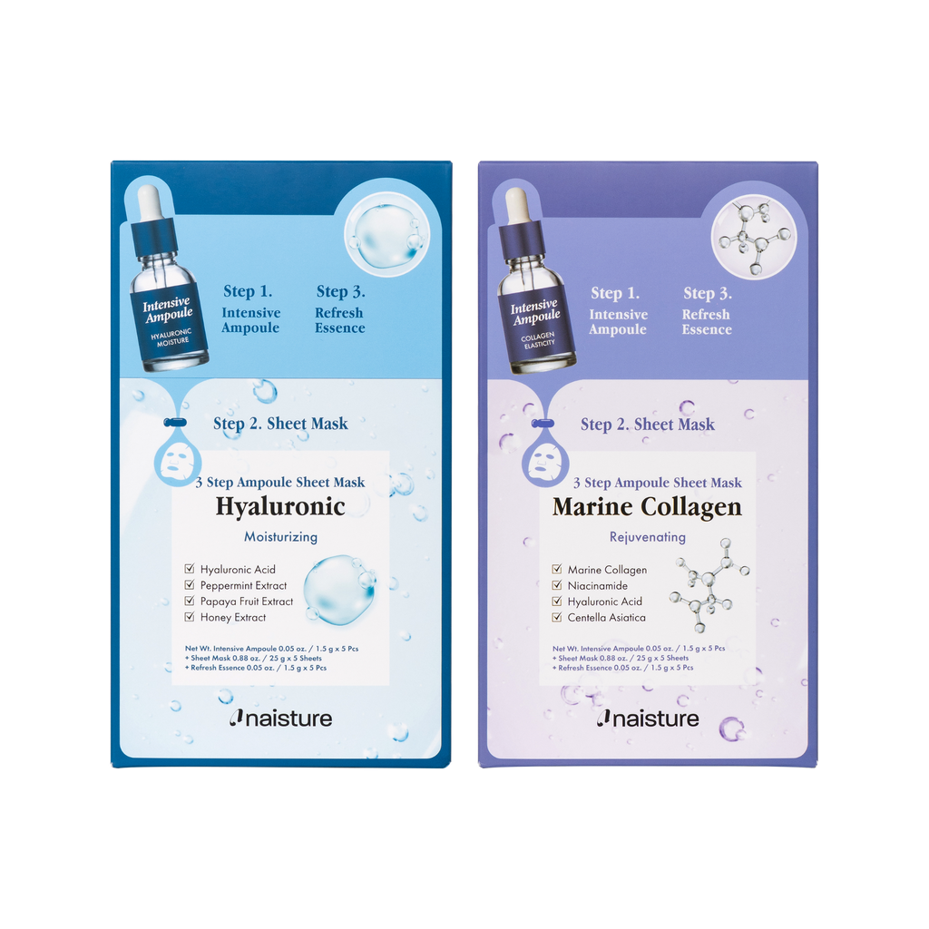 Naisture 3 Step Ampoule Sheet Mask Set (2pc)