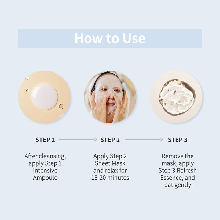 Naisture 3 Step Ampoule Sheet Mask-Hyaluronic
