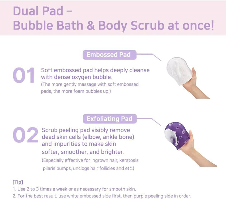 Gentle Touch Bubble Peeling Body Pad (5pc) - Naisture