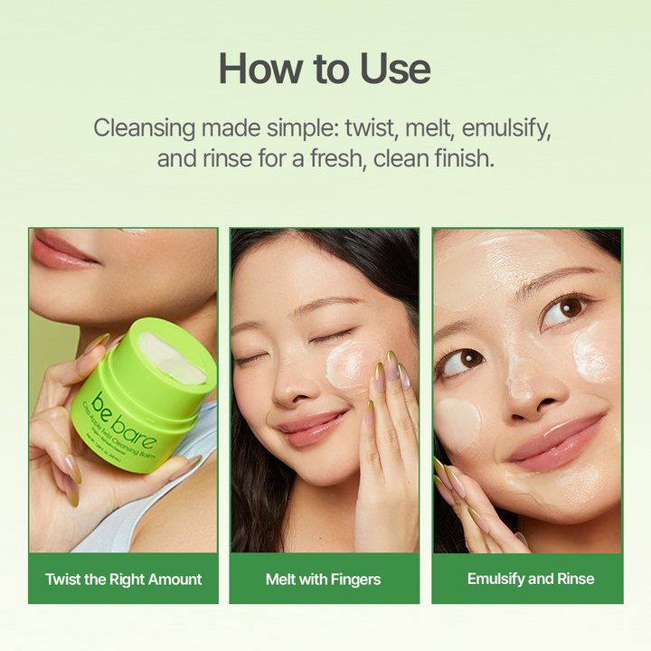be bare Crisp Apple Twist Cleansing Balm