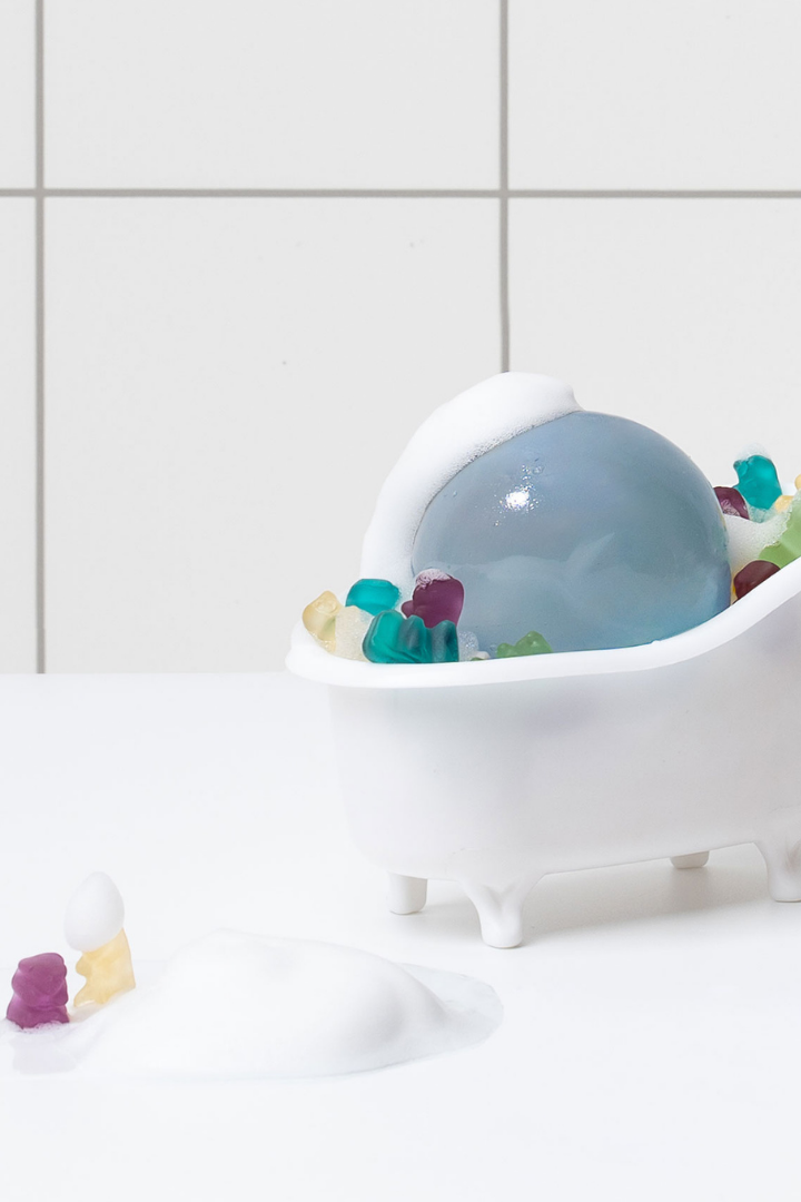 be bare Aqua Jelly Ball Cleanser + Bathtub Tray Set - Fresh Aqua - Naisture