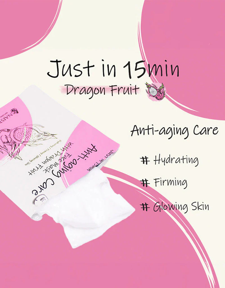 Naisture Just in 15 Min Anti-Aging Facial Mask with Dragon Fruit