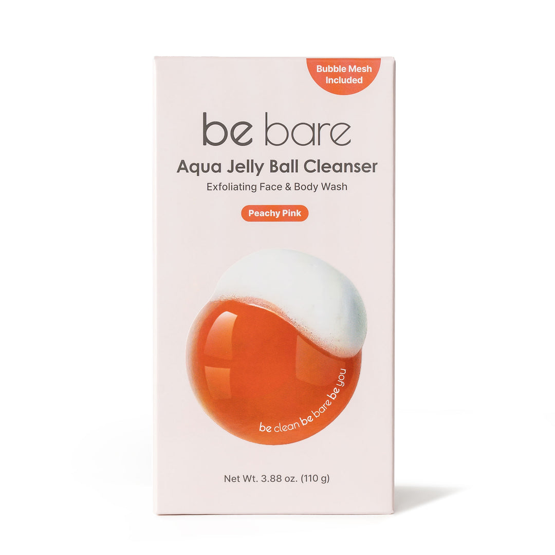 be bare Aqua Jelly Ball Cleanser - Peachy Pink - Naisture
