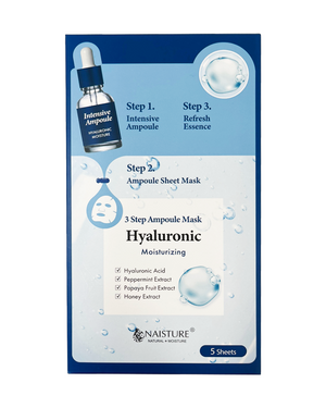 3 STEP AMPOULE SHEET MASK-HYALURONIC - Naisture